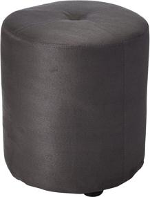 img 4 attached to 🪑 Gray Microfiber Round Ottoman Stool by Kings Brand Furniture - Josue