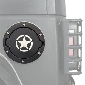 img 3 attached to 🚘 Hooke Road Wrangler JK Gas Cap Cover Fuel Filler Door - Fits Jeep Wrangler JK & Unlimited (2007-2018)
