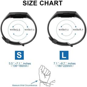 img 1 attached to 📿 Wekin Полосы совместимы с Fitbit Charge 4/ Charge 3/ Charge 3 SE, Дышащий водонепроницаемый силиконовый ремешок для спорта на запястье для женщин и мужчин - доступны малые и большие размеры.