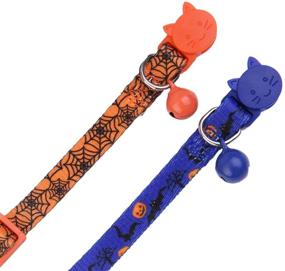 img 1 attached to 🎃 Set of 2 Halloween Cat Collars for Kittens - BoomBone Cat Collar