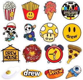 img 3 attached to Drew House Laptop Stickers 50pcs Pack - Trendy Fashion Brand Logo Decals for Kids/Teenagers: Water Bottles, Luggage, Skateboards, and more!