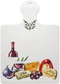 img 4 attached to 🧀 Small Lili White Ceramic Cheese Board with UV Print - Elegant Gift for Christmas, Anniversary, Birthday, Valentine's Day, Housewarming, Couple - Top Ceramic Gift