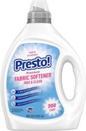 🧼 presto! concentrated fabric softener - free & clear, hypoallergenic, perfume-free & dye-free - 200 loads, 80 fl oz - amazon brand logo