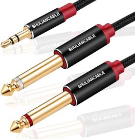 img 4 attached to 🎧 SHULIANCABLE 10Ft/3M 3.5mm TRS to Dual 6.35mm TS Audio Y-Splitter Cable for iPhone, iPod, Speakers, Home Stereo