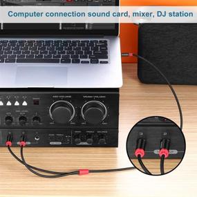 img 2 attached to 🎧 SHULIANCABLE 10Ft/3M 3.5mm TRS to Dual 6.35mm TS Audio Y-Splitter Cable for iPhone, iPod, Speakers, Home Stereo