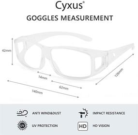 img 1 attached to Cyxus Dust Proof Wind Proof Protection Transparent Occupational Health & Safety Products