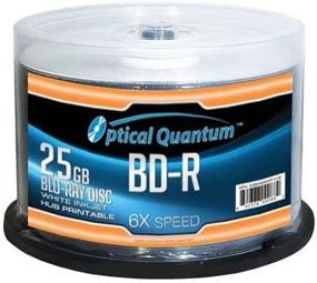 img 3 attached to 🔵 Optical Quantum OQBDR06WIP-H-50 6X 25 GB BD-R White Inkjet Printable Single Layer Blu-Ray Recordable Blank Media, 50-Disc Spindle: Premium Quality and High Capacity Blu-Ray Recordable Media for Inkjet Printing