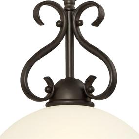 img 2 attached to 🔦 Westinghouse Lighting Oil Rubbed Bronze Dunmore Indoor Pendant with Frosted Glass - 6306000, 1-Light