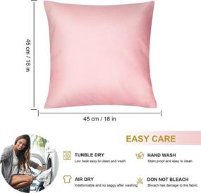 img 2 attached to 🎀 Esiposs 18 x 18 Velvet Cushion Covers - Decorative Square Pillowcases (Pack of 2) - Pink Velvet Pillow Cases for Bed, Sofa, Car, Office, Yard