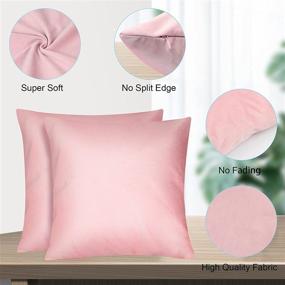 img 3 attached to 🎀 Esiposs 18 x 18 Velvet Cushion Covers - Decorative Square Pillowcases (Pack of 2) - Pink Velvet Pillow Cases for Bed, Sofa, Car, Office, Yard