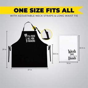 img 2 attached to 👨 Hilarious Kitchen Aprons for Men and Women, Amusing Grilling Aprons for Men, Witty Dad Gifts, Trendy Apron for Women, Comical Gifts for Mom