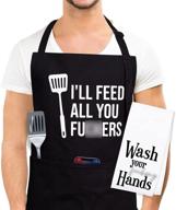 👨 hilarious kitchen aprons for men and women, amusing grilling aprons for men, witty dad gifts, trendy apron for women, comical gifts for mom logo