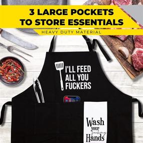 img 3 attached to 👨 Hilarious Kitchen Aprons for Men and Women, Amusing Grilling Aprons for Men, Witty Dad Gifts, Trendy Apron for Women, Comical Gifts for Mom