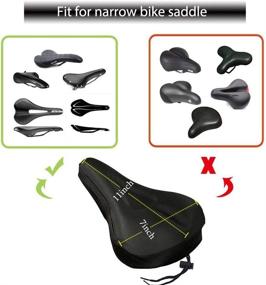 img 2 attached to Narrow Exercise Bicycle Seat Cushion Cover - Karetto Gel Bike Seat 🚴 Cover with Water and Dust Resistant Pad, Reflective Band and Bandanas for Cycling