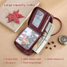 img 1 attached to 👜 Women's Genuine Capacity Multi Card Wristlet Handbags & Wallets with Wallet Compartments