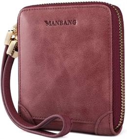 img 4 attached to 👜 Women's Genuine Capacity Multi Card Wristlet Handbags & Wallets with Wallet Compartments