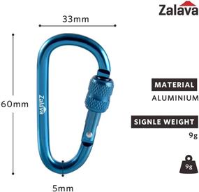 img 2 attached to Zalava Carabiner Keychain Spring Loaded Screwgate