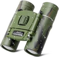 🔭 compact lightweight binoculars for adults kids - 8x21 ideal for bird watching, traveling, sightseeing, concert theater opera - mini pocket folding telescope logo