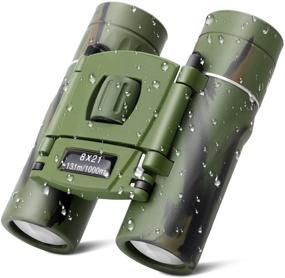 img 4 attached to 🔭 Compact Lightweight Binoculars for Adults Kids - 8x21 Ideal for Bird Watching, Traveling, Sightseeing, Concert Theater Opera - Mini Pocket Folding Telescope