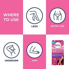 img 1 attached to 🌸 Effortlessly Smooth Skin: Veet Leg and Body Hair Remover Cold Wax Strips, 40 Count