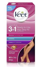 img 4 attached to 🌸 Effortlessly Smooth Skin: Veet Leg and Body Hair Remover Cold Wax Strips, 40 Count