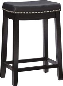 img 4 attached to 🪑 Stylish Black Linon Claridge Counter Stool - 26" x 18" x 12.75": Find Your Perfect Kitchen Seating!