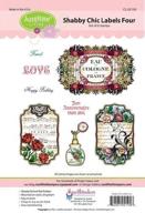 🏷️ justrite stampers shabby chic labels four cling stamp set - 8 piece collection logo