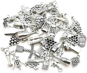 img 2 attached to 🍷 WOCRAFT 50pcs Craft Supplies: Antique Silver Wine Opener Charms - Perfect for Jewelry Making & DIY Crafting