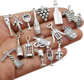 img 3 attached to 🍷 WOCRAFT 50pcs Craft Supplies: Antique Silver Wine Opener Charms - Perfect for Jewelry Making & DIY Crafting