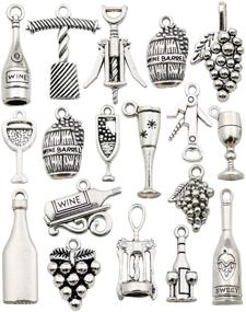 img 4 attached to 🍷 WOCRAFT 50pcs Craft Supplies: Antique Silver Wine Opener Charms - Perfect for Jewelry Making & DIY Crafting