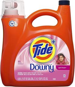 img 4 attached to Жидкое моющее средство Tide с ароматом April Fresh и технологией Downy Touch, 89 загрузок - 138 жидких унций: мощная чистка с дополнительной мягкостью.