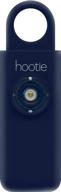 🚨 hootie персональная сигнализация на брелке: мощный сигнал безопасности для самообороны и чрезвычайных ситуаций, с громким звуком для кармана и ключей, паническим мигающим светом - темно-синего цвета. логотип