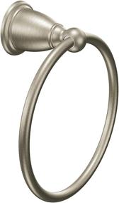 img 4 attached to 🔵 Moen Brantford Collection Traditional Hand Towel Ring, Single Post Bathroom, Brushed Nickel Finish