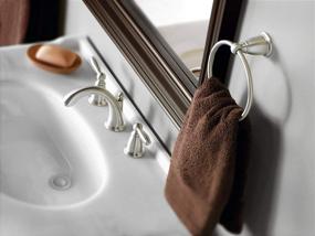 img 1 attached to 🔵 Moen Brantford Collection Traditional Hand Towel Ring, Single Post Bathroom, Brushed Nickel Finish