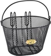 🚲 nantucket bike basket co kid's surfside mesh wire basket - charcoal grey: convenient and stylish storage solution for young cyclists! logo