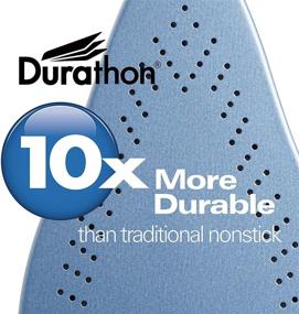 img 3 attached to 🔥 Hamilton Beach Steam Iron & Vertical Steamer: Durathon Soleplate, 1500W, Auto Shutoff, Retractable Cord, Self-Cleaning - Blue (19803)