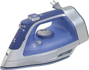 img 4 attached to 🔥 Hamilton Beach Steam Iron & Vertical Steamer: Durathon Soleplate, 1500W, Auto Shutoff, Retractable Cord, Self-Cleaning - Blue (19803)