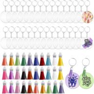 🔑 craftlov acrylic keychain blanks kit: 120 pcs clear vinyl keychains + 30 pcs acrylic blanks + tassels + rings + jump rings for diy crafting logo