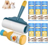 🐾 extra sticky large lint roller for pet hair - 6.3'' wider with 420 sheets/6 refills - giant big lint rollers remover for dog cat furniture couch/ carpet/car seats/brush fur/clothes/bed sheet logo