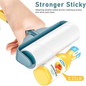 img 1 attached to 🐾 Extra Sticky Large Lint Roller for Pet Hair - 6.3'' Wider with 420 Sheets/6 Refills - Giant Big Lint Rollers Remover for Dog Cat Furniture Couch/ Carpet/Car Seats/Brush Fur/Clothes/Bed Sheet