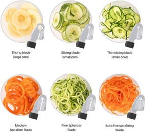 img 2 attached to 🥒 7 Blades Spiralizer Plus Attachment - Compatible with KitchenAid Stand Mixer | Includes Peel, Core, and Slice | Vegetable Slicer Attachment (Not KitchenAid Brand)