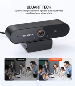 img 2 attached to DEPSTECH 2K QHD Desktop Webcam with Mic: Auto Light Correction for 🎥 PC Video Calls, Recording, Conferencing, Zoom Meetings, Online Teaching, YouTube, Skype, FaceTime, Gaming