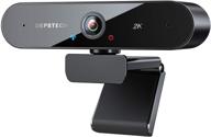 depstech 2k qhd desktop webcam with mic: auto light correction for 🎥 pc video calls, recording, conferencing, zoom meetings, online teaching, youtube, skype, facetime, gaming logo