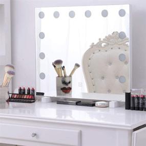 img 3 attached to 💄 Chende Hollywood Style Makeup Mirror with Dimmable LED Bulbs and Touch Control Design, Featuring 3 Lighting Modes for Enhanced Vanity Lighting