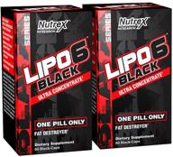 💪 nutrex research lipo-6 black ultra concentrate - powerhouse thermogenic fat burner, enhanced weight loss, energy & focus boost, black, 120 count logo