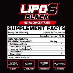 img 2 attached to 💪 Nutrex Research Lipo-6 Black Ultra Concentrate - Powerhouse Thermogenic Fat Burner, Enhanced Weight Loss, Energy & Focus Boost, Black, 120 Count