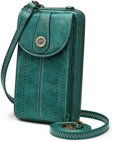 img 4 attached to 👜 S ZONE Crossbody Leather Wallet Handbags & Wallets for Women in Crossbody Bags