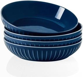 img 4 attached to 🍝 Kanwone Large Pasta Bowls Porcelain: The Perfect Choice for Classic Italian Dinners!