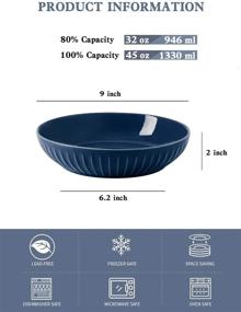 img 3 attached to 🍝 Kanwone Large Pasta Bowls Porcelain: The Perfect Choice for Classic Italian Dinners!