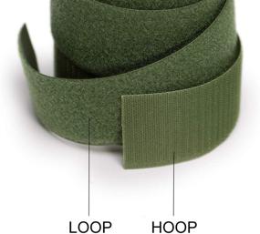 img 2 attached to 🧵 Sew on Hook and Loop Non-Adhesive Tape - Military Green (2 Inch13ft) - Durable Interlocking Sewing Fasteners